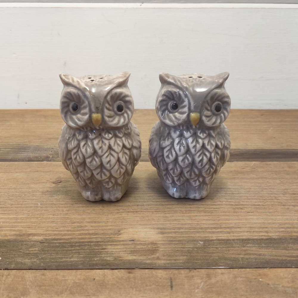 Ceramic Owl Salt and Pepper Shakers